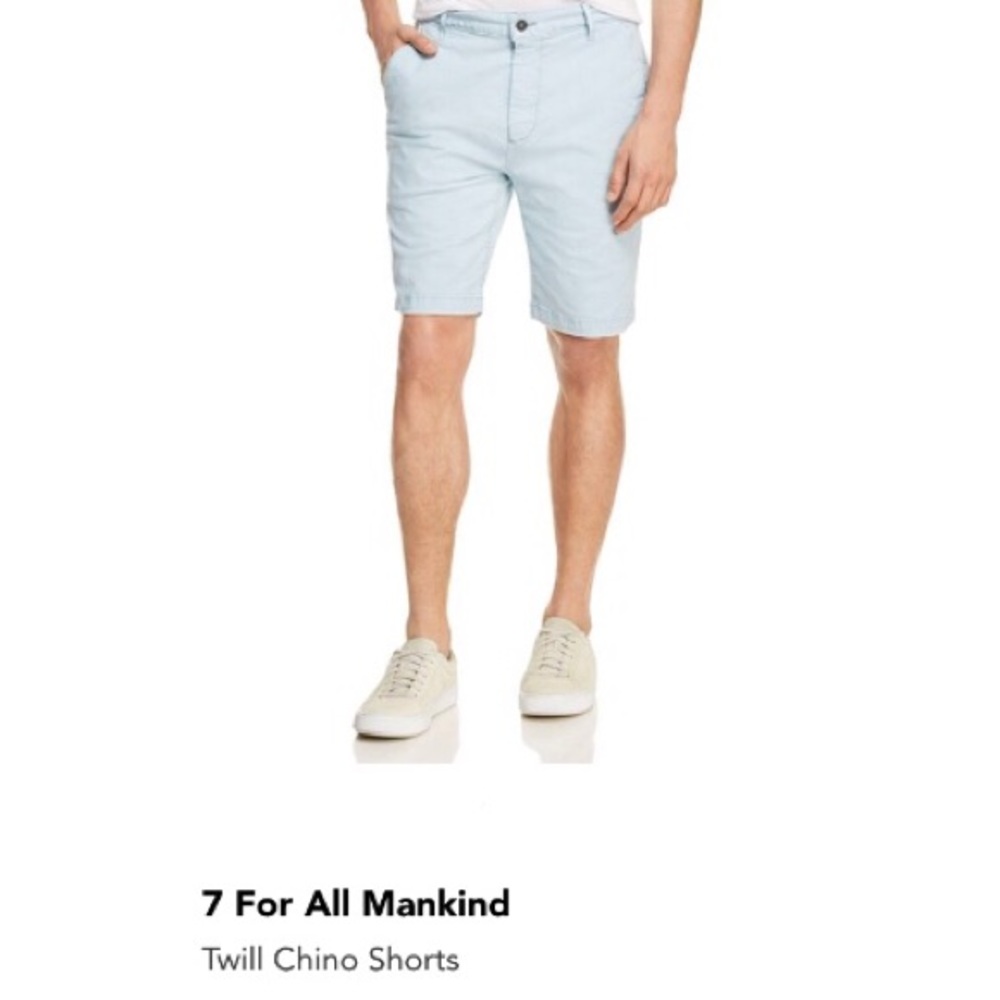 Mens 7 For All Mankind Twill Chino Shorts